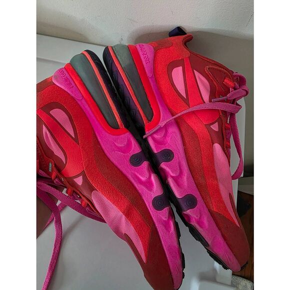 Size 9 - Nike Air Max 270 React Mystic Pink Running Shoes - Picture 6 of 11
